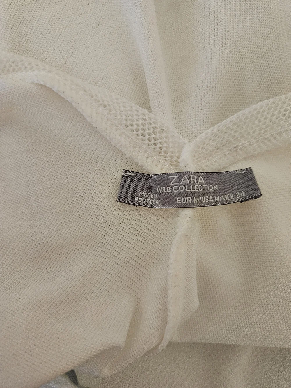 Zara Cream Short-Sleeve Top with Gray Pocket - Picture 6 of 6